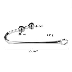 Two Balls Stainless Steel Anal Hook