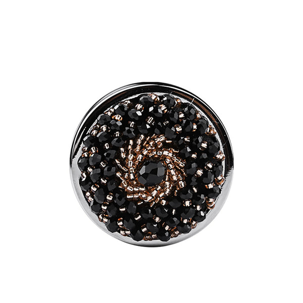 Ebony Diamond Base Metal Butt Plug