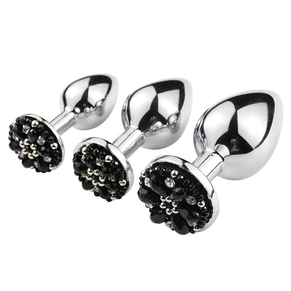 Black Gold Diamond Base Metal Butt Plug