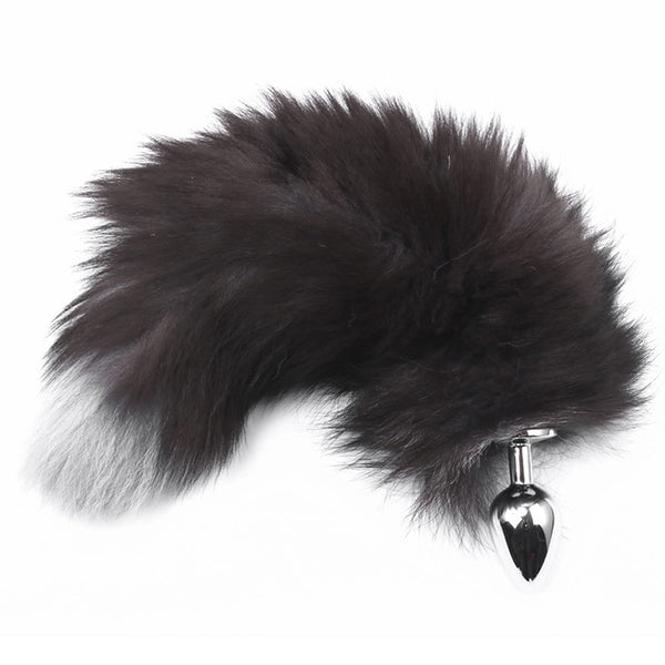 Fox Tail Butt Plug- Large 16'' Grey