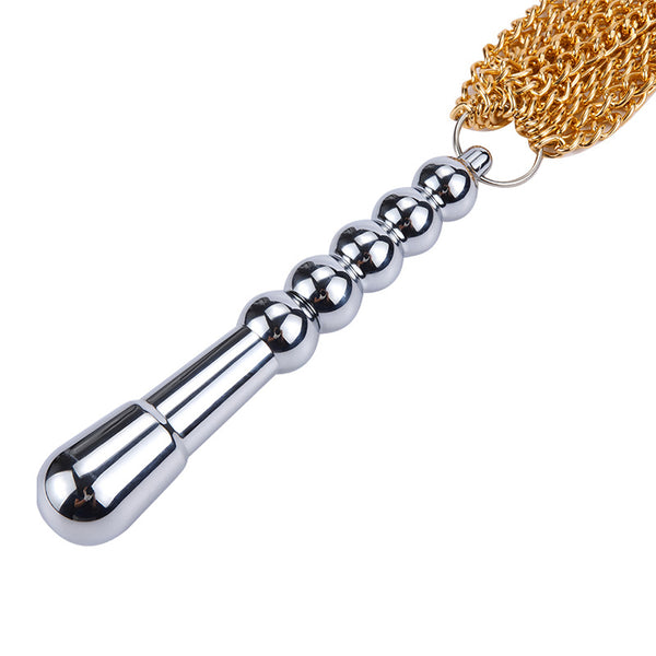 Stainless Steel Dildo with Metal Flogger