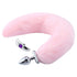 16” Screwed Pink Fox Tail Metal Butt Plug