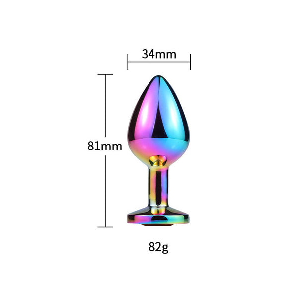 Jeweled Rainbow Princess Butt Plug, 3 Sizes