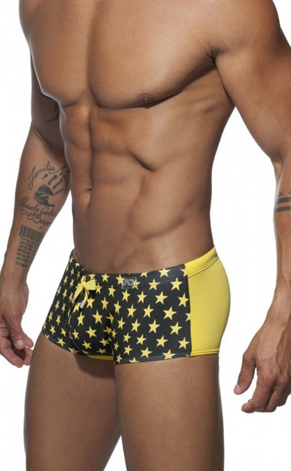 Star Printing Swim Trunks with Cup Sponge Pad