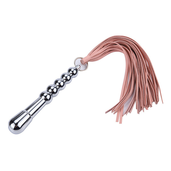 Stainless Steel Dildo with Faux Leather Flogger