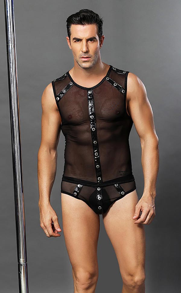 See Through Bodysuit for Men
