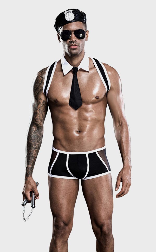 Cool Police Men Cosplay Set