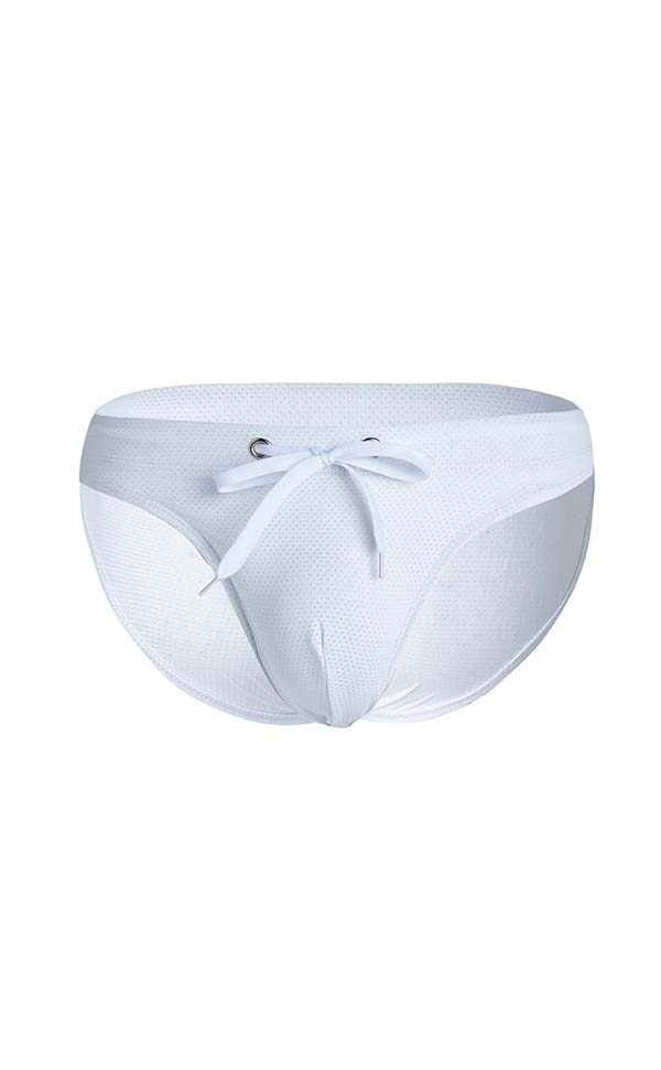 Solid Color Breathable Swim Briefs
