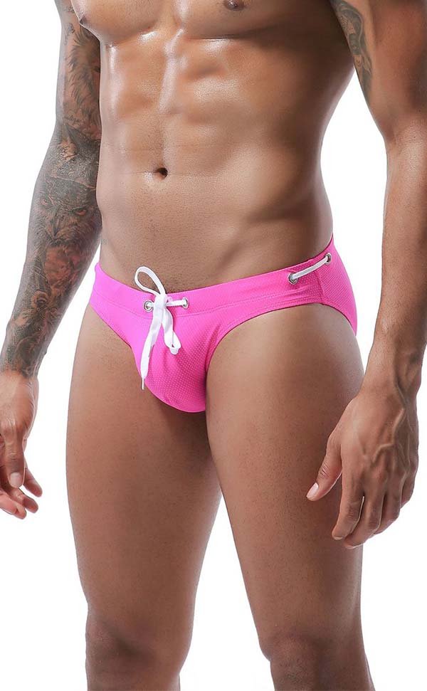 Solid Color Breathable Swim Briefs