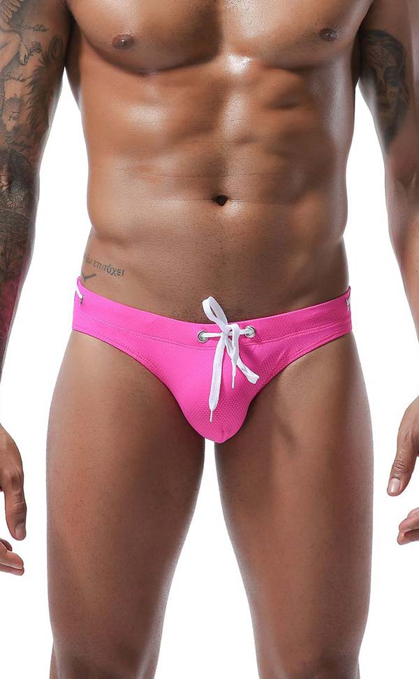 Solid Color Breathable Swim Briefs