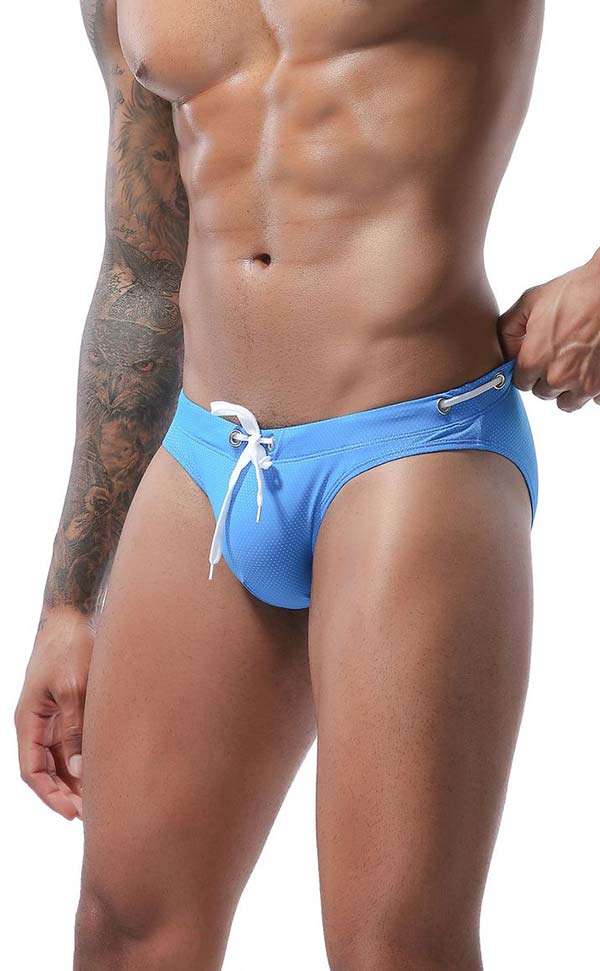Solid Color Breathable Swim Briefs