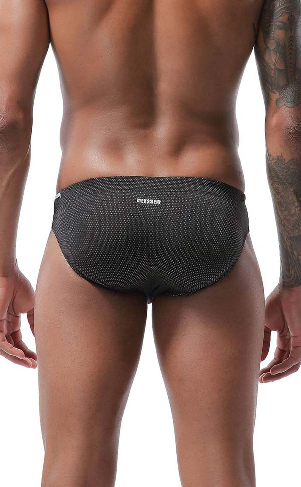 Solid Color Breathable Swim Briefs