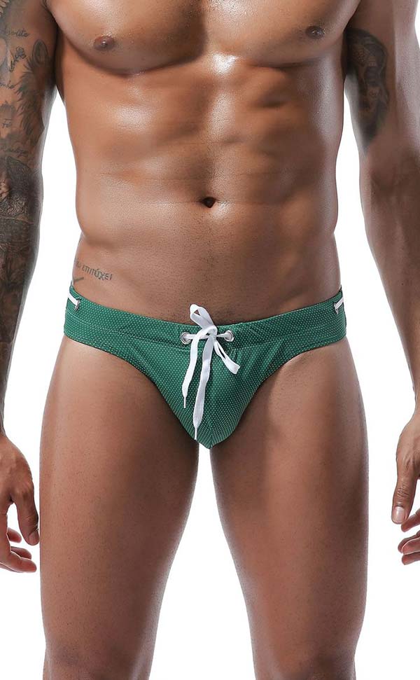 Solid Color Breathable Swim Briefs