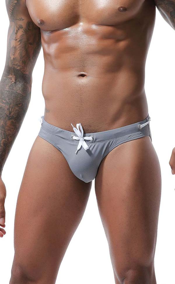 Solid Color Breathable Swim Briefs