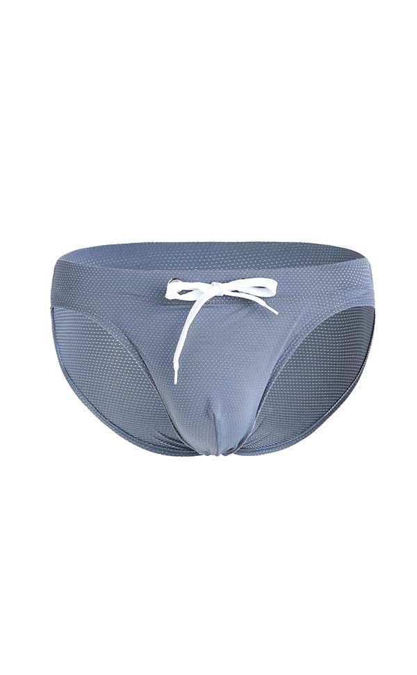 Solid Color Breathable Swim Briefs