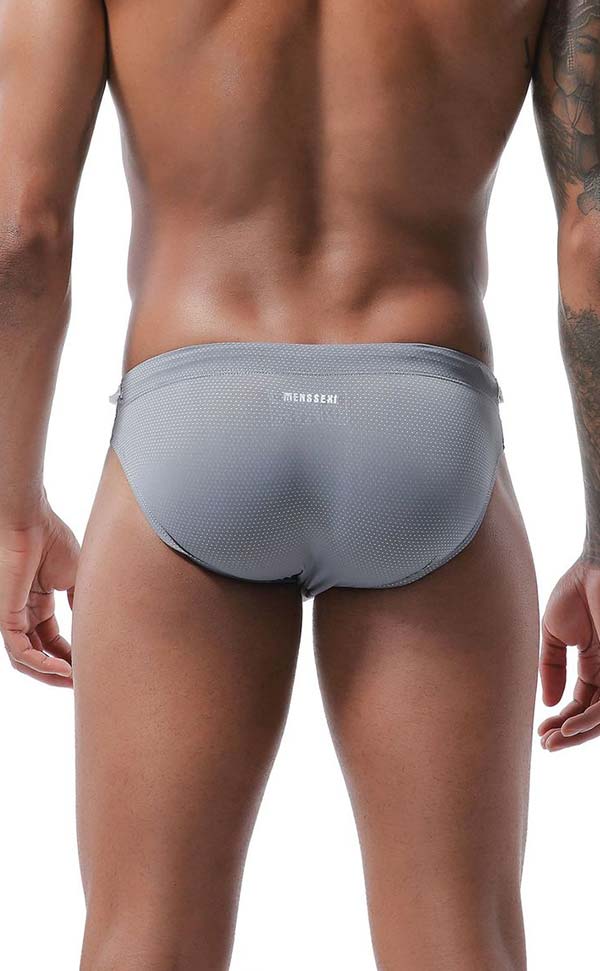 Solid Color Breathable Swim Briefs