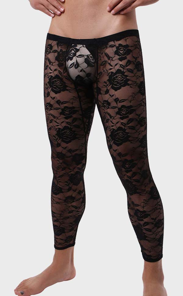 Low Rise Jacquard Lace Leggings