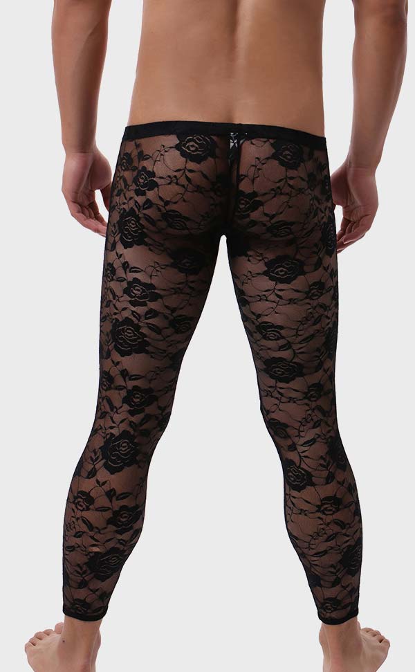 Low Rise Jacquard Lace Leggings