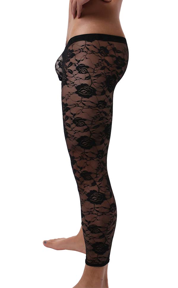 Low Rise Jacquard Lace Leggings