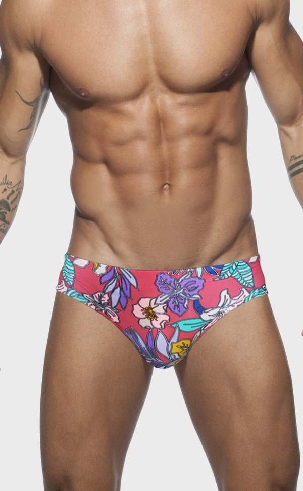 Hawaii Swim Briefs with Sponge Pad