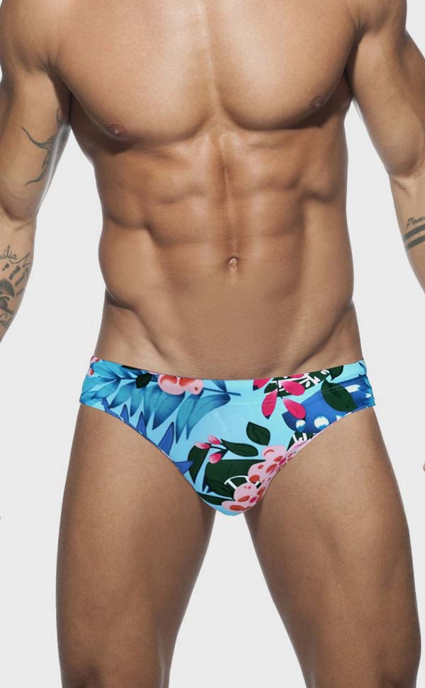 Hawaii Swim Briefs with Sponge Pad