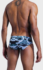 Camouflage Swim Briefs with Sponge Pad