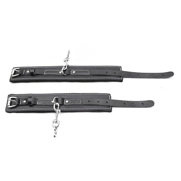 Black PU Leather Full Restraint Sets (5 Piece)