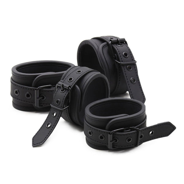 PU Leather Cuffs Restraint Sets (4 Piece)