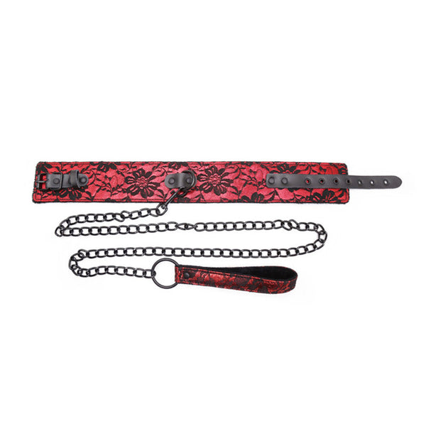 5Pcs Bondage Boutique Lace Restraint Kit- Red