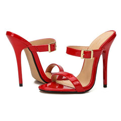 Open Toe Double Band Stiletto Sandals