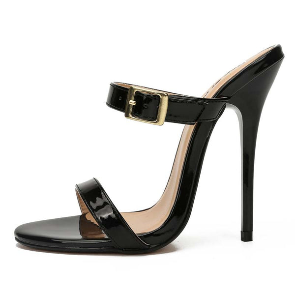 Open Toe Double Band Stiletto Sandals