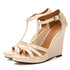 Open Toe Ankle Strap Wedge Sandals