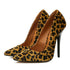 Leopard Print Pointed Toe Pumps