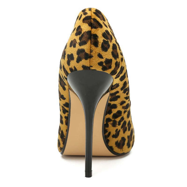 Leopard Print Pointed Toe Pumps