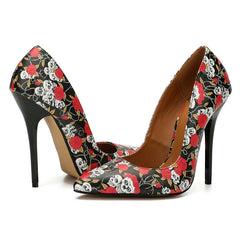 Skull High Heel Pumps