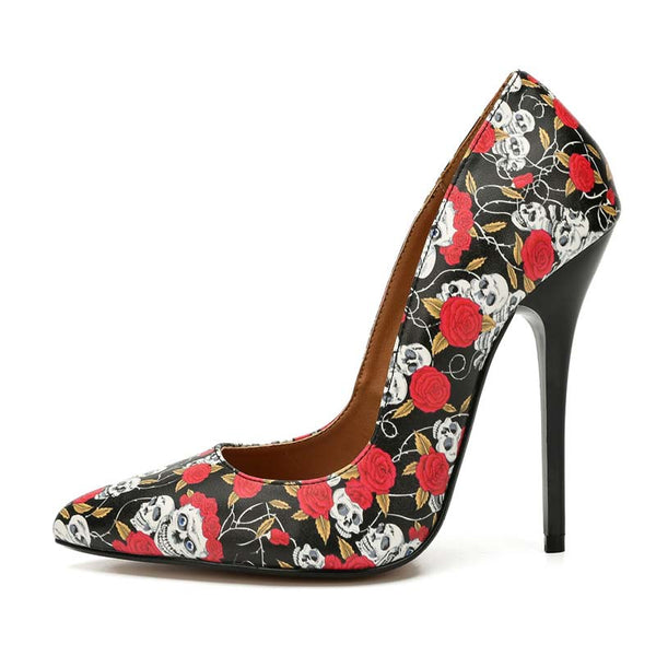 Skull High Heel Pumps