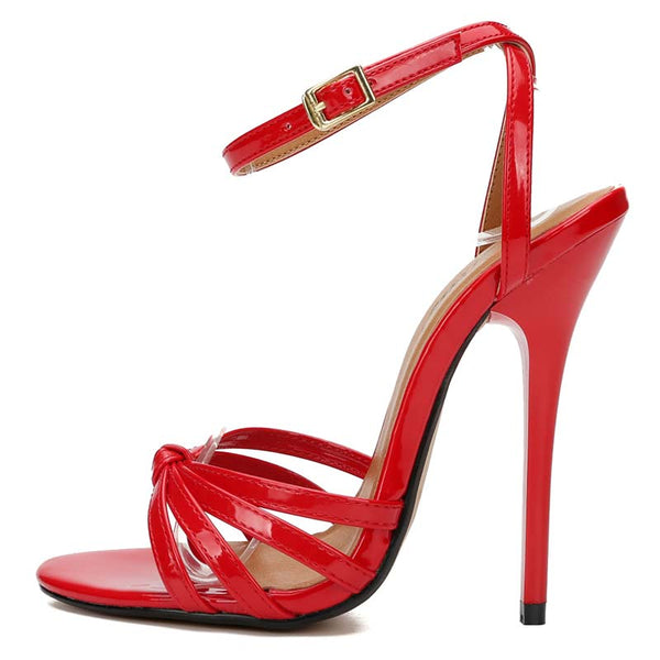 Open Toe Ankle Strap Stilettos