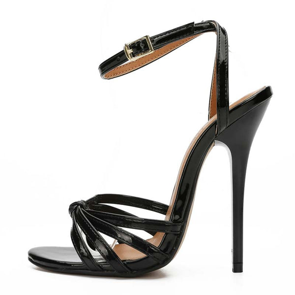 Open Toe Ankle Strap Stilettos