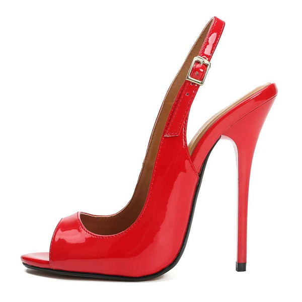 Sling Backs Peep-Toe Stilettos