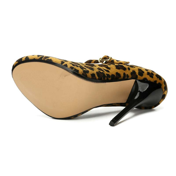 Leopard Strappy Suede Stilettos