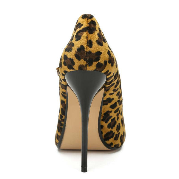 Leopard Strappy Suede Stilettos