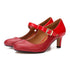 Splice Color Low Heel Maryjane Shoes