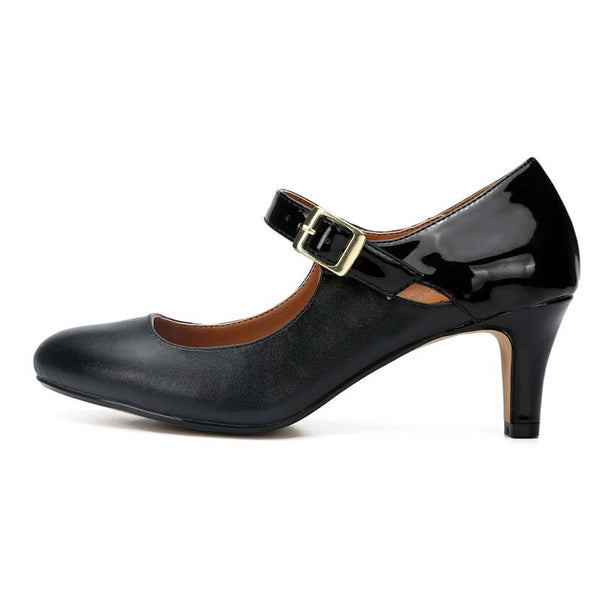 Splice Color Low Heel Maryjane Shoes