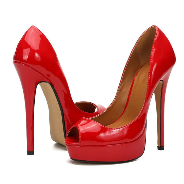 Peep Toe Platform High Heels