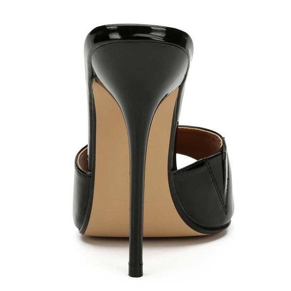 Patent-Leather Pointed Toe Stilettos