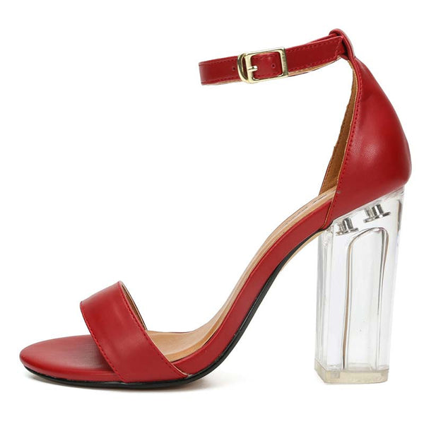 Open Toe Chunky High Heel Sandals