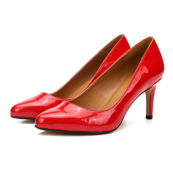 Patent-Leather High Heel Pumps