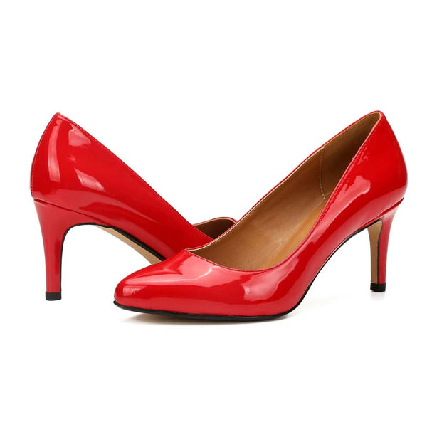 Patent-Leather High Heel Pumps