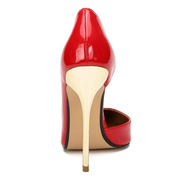 Pointed Toe Patent-Leather Pumps