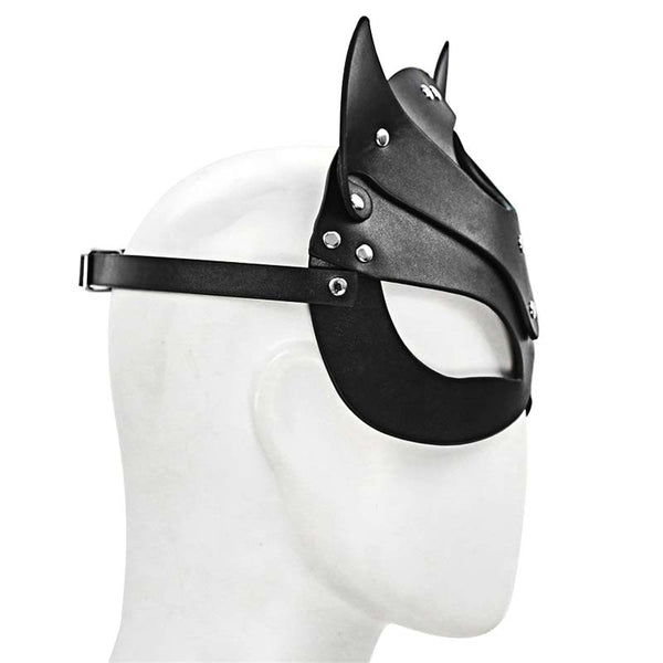 Sexy Cat Mask - Black PU Leather